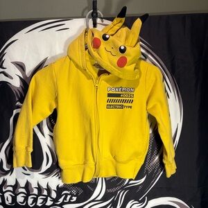 Pokemon Yellow Pikachu Kids Hoodie size 4/5 XS